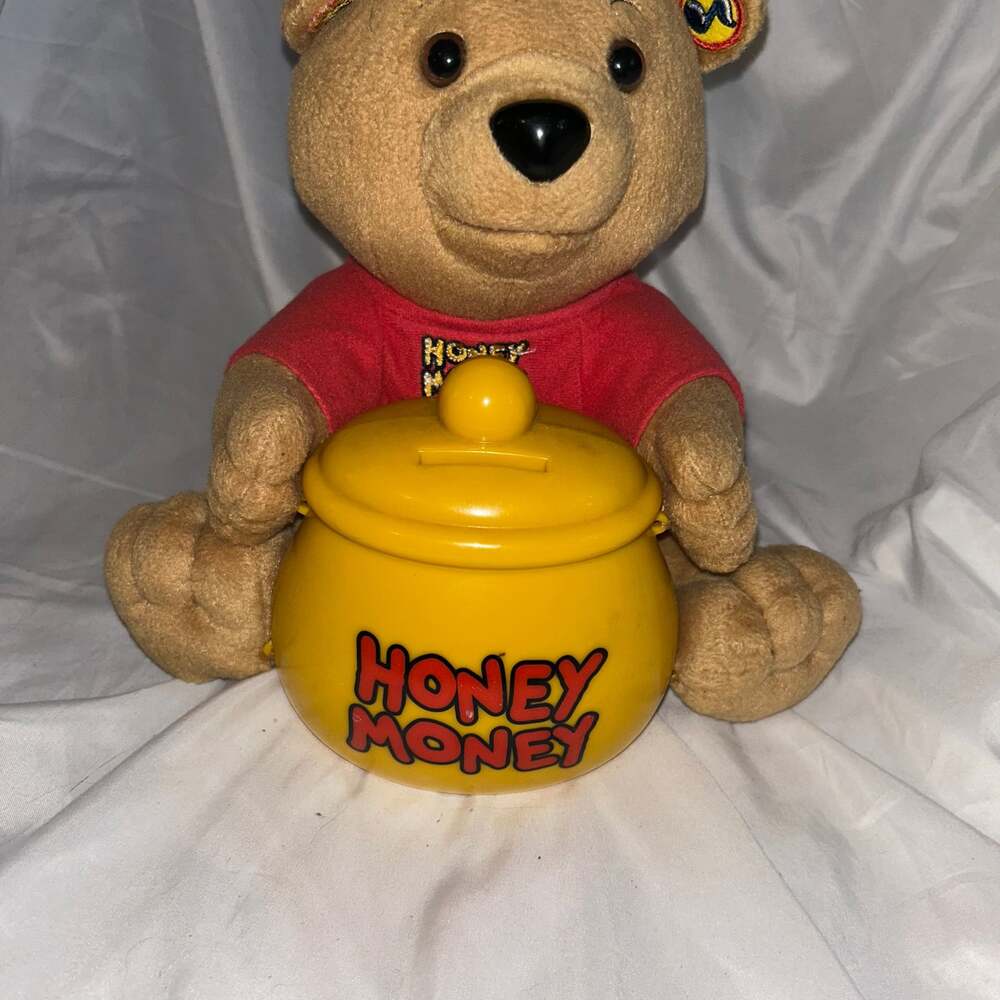 Vintage funny honey bear talking toy working condition